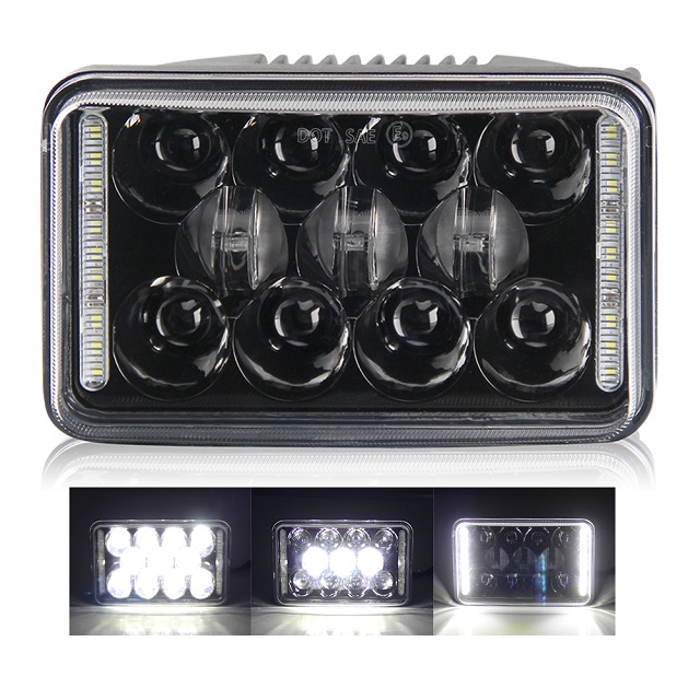 4x6 Angel Eyes Phare Led Rectangle Automobile 1002WM