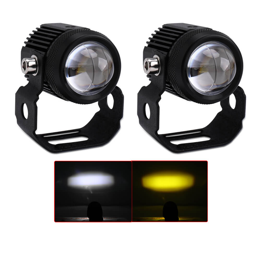 Dual couleurs externes Big Lens LED Lumière auxiliaire pour moto JG-993